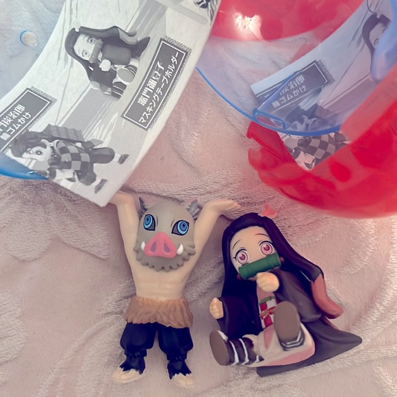 Demon Slayer Nezuko & Inosuke Gacha Figurines - Picture 1 of 11